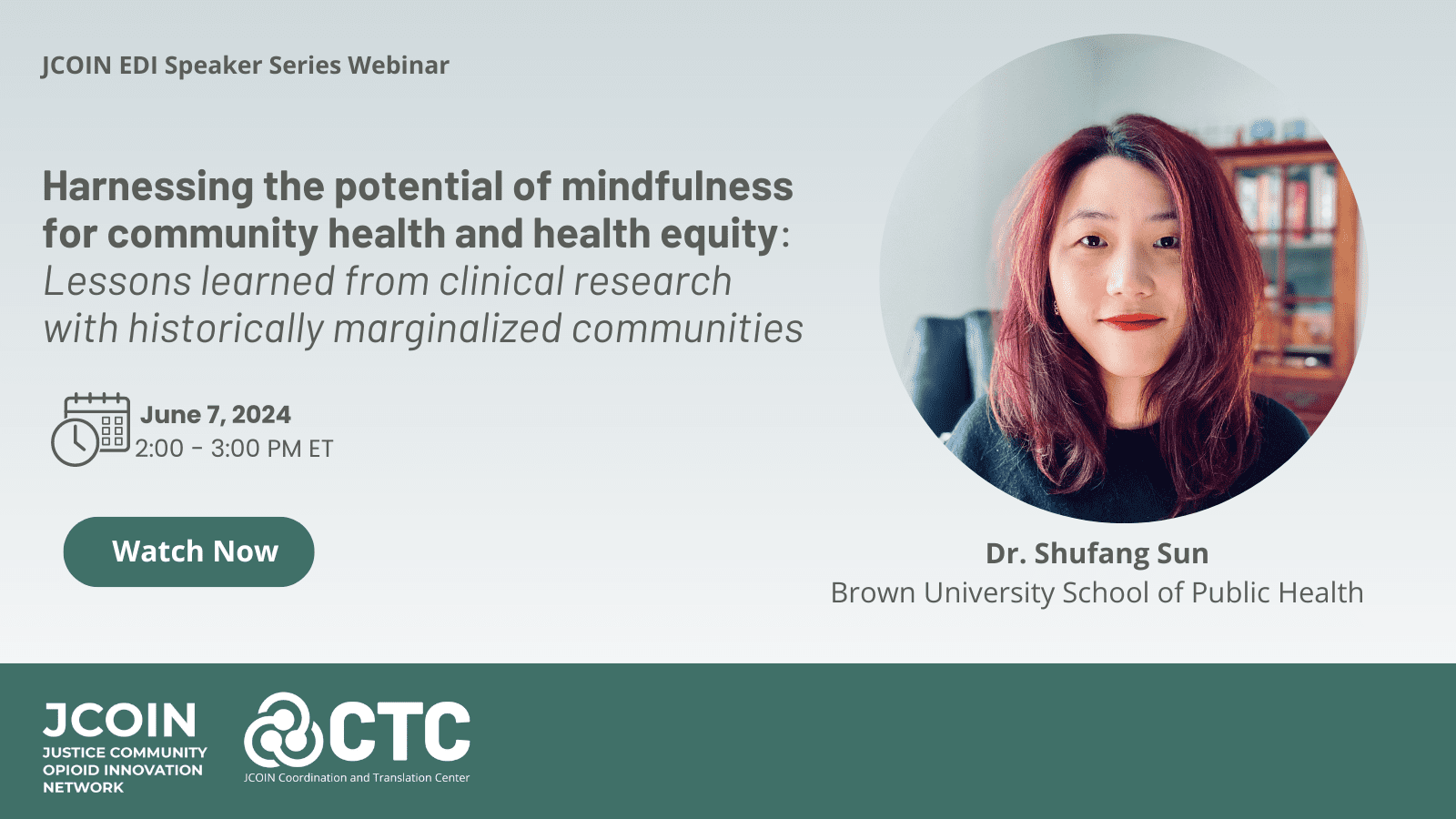 Webinar announcement for Harnessing the potential of mindfulness